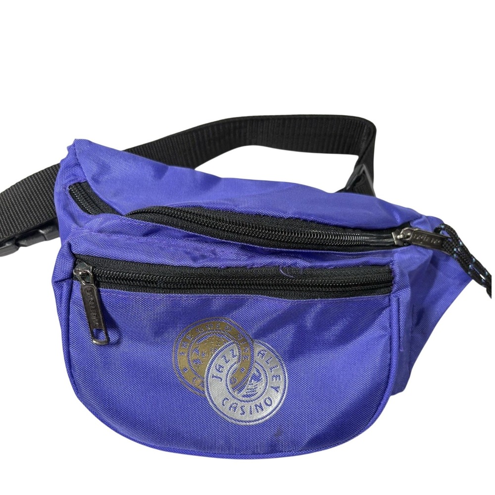 Vintage Golden Nugget Laughlin Jazz Festival Fanny Pack Purple Nylon Waist Bag